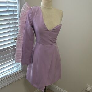 Lavender one shoulder, formal dress